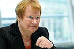 President Halonen interviewed by Bloomberg News in New York on 15 March 2011 in New York. Jonathan Fickies/Bloomberg 